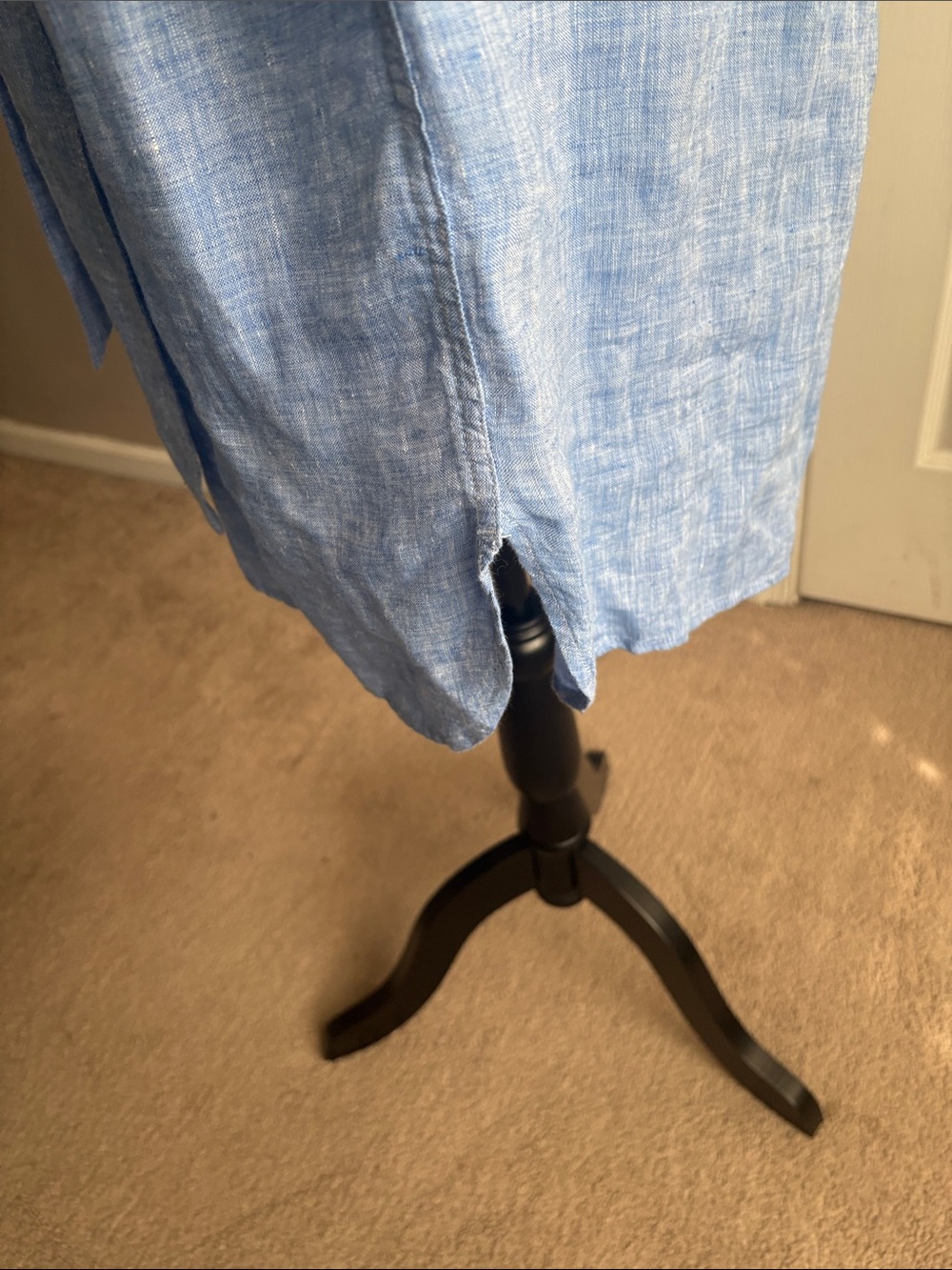Talbots Light Blue Long Sleeve Shirt Dress with Belt - Picture 9 of 11